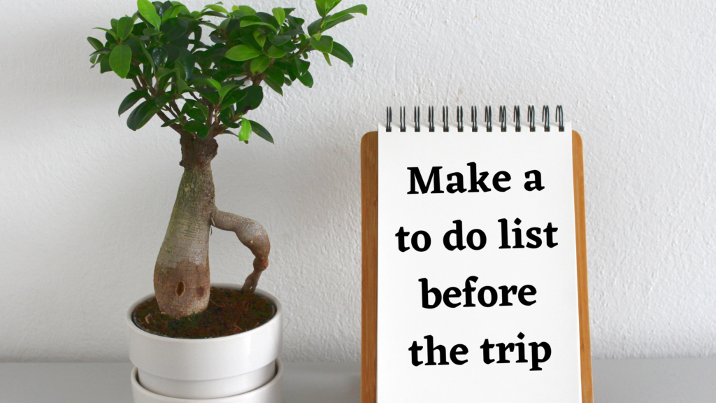 to do list before trip