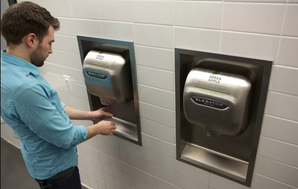 INSTALLATION AND CONNECTION OF THE HAND DRYER