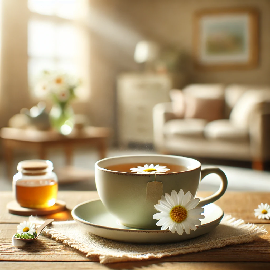calming cup of herbal tea